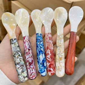 ชุดช้อนไข่มุกคุณภาพสูง หรูหรา ขัดเงาแบบกระจก สำหรับเสิร์ฟไอศกรีม เกลือ กาแฟ ใช้ในร้านอาหาร ชุดอุปกรณ์บนโต๊ะอาหาร - Product Image 3