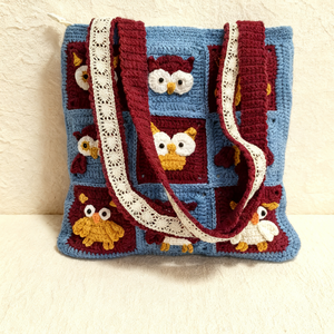 Bolso de Hombro Tejido a Mano con Diseño de Búho, Venta al Por Mayor, Personalizado, para Uso Diario de Mujeres - Product Image 3