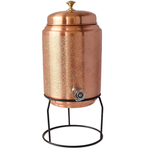 เครื่องทำน้ำเย็นทองแดงขัดเงาทำมือแบบดั้งเดิมเครื่องครัวบ้านสำนักงานปาร์ตี้ร้านอาหารอายุรเวท - Product Image 4