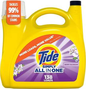 Detergente Líquido para Ropa Tide Simply Clean & Fresh, Aroma a Flor de Baya, 138 Lavados, 182 fl oz - Product Image 1