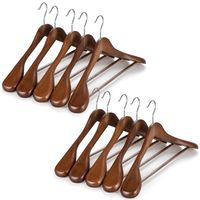SMART COAT Ecologische, hoogwaardige houten kledinghangers voor kledingwinkel, keuken, kledingkast, badkamer - Moderne stijl, aanpasbare maat