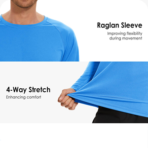 Camiseta de Manga Larga para Hombre, de Secado Rápido y Cómoda, de Color Sólido, para Hacer Ejercicio, en Oferta - Product Image 4