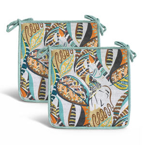 Cojín para Silla Repelente al Agua de 40x40x2 cm, Fácil de Limpiar con Correas de Sujeción, Uso en Interiores y Exteriores, Cojines y Almohadas para Exteriores - Product Image 1