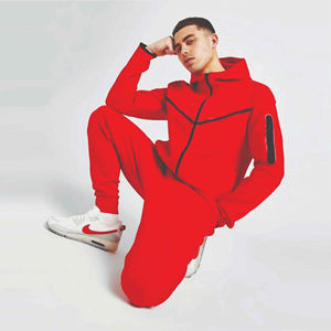 Vente chaude 100% coton en détresse survêtement à la mode coupe ajustée avec fonction de séchage rapide couleur unie confortable pour les adultes - Product Image 1