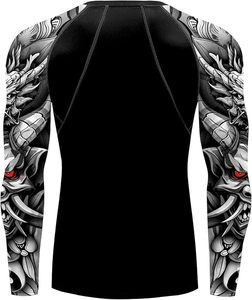 Chemises de protection anti-éruption cutanée à manches longues pour le sport et la course à pied unisexe, polyester/nylon 220g, séchage rapide, impression numérique, entraînement - Product Image 6
