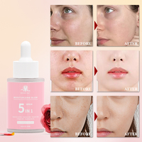 Soins de la peau de marque privée Organique Niacinamide Acide Hyaluronique Collagène Vitamine C E Lifting Anti-âge Blanchissant 5 En 1 Sérum Visage
