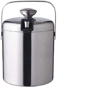 Cubo de Hielo de Metal Aislado con Acabado Rojo y Pinzas, Cesta de Almacenamiento Refrigerada para Bebidas, Fiestas en Interiores, Cubo para Cubitos de Hielo - Product Image 5