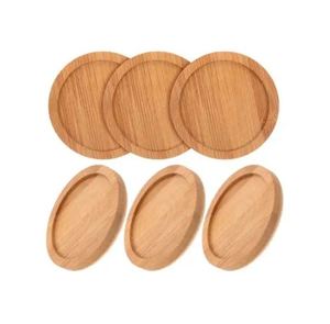 Vente chaude grossistes dessous de verre en bambou avec forme ronde ensemble de 6 pièces pour vaisselle restaurant fabriqué à la main bon prix - Product Image 4