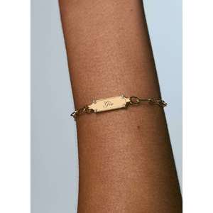 Pulsera de dijes fina Harlow Oval Pav ID - Product Image 2