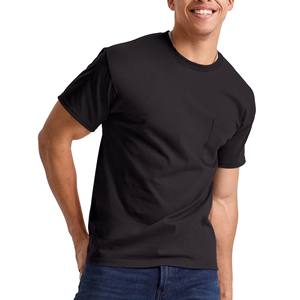 T-shirt pour homme, décontracté, 100% coton jersey, motif uni, manches courtes, poche, design vierge, coupe ample, poids du tissu 280 grammes - Product Image 1