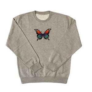 Sudadera de cuello redondo para mujer con logotipo impreso personalizado al por mayor, cuello alto, transpirable, suave, parche bordado, ribete en contraste de invierno - Product Image 1