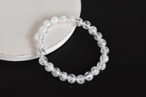 Natural Crack <b>Crystal</b> 8mm <b>Bracelet</b> Wholesale Luxury Semi Precious Gemstone Jewelry for Healing Meditation - Product Image 5