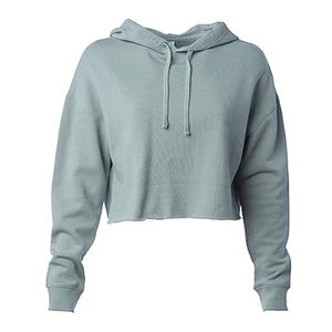 Sudadera con capucha corta para gimnasio para mujer, nuevo diseño de alta calidad, transpirable, para mujer, ropa de verano, venta al por mayor, OEM, cómoda, con hombros caídos - Product Image 6