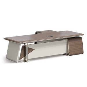Modern Corner L Shaped Office Table <b>Large</b> Wooden Executive <b>Desk</b> Easy Assembly Business Workstation Manager <b>Desk</b> with Mobile Draw - Product Image 1