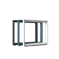 Pieds de table rectangulaires en métal robustes et modernes pour la salle à manger, le bureau, la cuisine, l'hôtel, l'atelier, le bureau d'ordinateur, les meubles d'extérieur