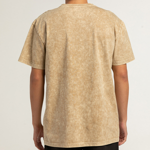 Acid Washed Jersey Plain Blank Design 2025 Best Seller Custom Printed 100% Cotton O-Neck Quick Dry Breathable Loose <b>T</b>-<b>Shirt</b> <b>Men</b> - Product Image 2