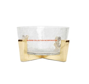 ชามเสิร์ฟโลหะสีทองดีไซน์แบบโบราณชามใส่ผลไม้ขัดเงาสำหรับตกแต่งงานแต่งงานงานปาร์ตี้ - Product Image 1