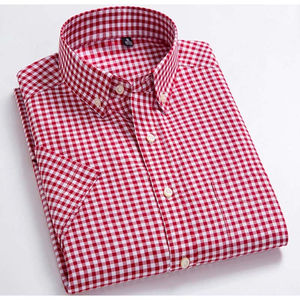 Camisa abotonada de algodón 100% Premium personalizada para hombre, hecha a medida con tela de lona sólida con patrón de cuadros OEM personalizado - Product Image 5