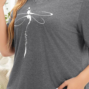 Nueva camiseta profesional de talla grande para chicas, ropa de calle gráfica personalizada, camiseta blanca de algodón de alta calidad para mujeres, camiseta transpirable de talla grande - Product Image 3