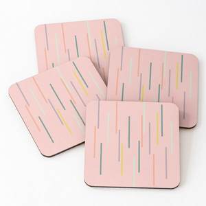 Beautiful Animal Enamel Printed Over Wood Tea Serving Coasters Mats & <b>Pads</b> 4 Pieces Set Tea <b>Coffee</b> Cup Coasters Placemats - Product Image 3