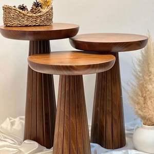 Mesa de Centro de Madera Maciza, Mesa de Centro de Madera Natural Hecha a Mano para Sala de Estar, Hotel y Cafetería - Product Image 3