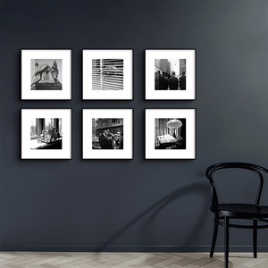 Cadre décoratif mural carré en alliage d'aluminium brossé, très vendu, avec photos <span class=keywords><strong>noir</strong></span> <span class=keywords><strong>et</strong></span> <span class=keywords><strong>blanc</strong></span> de style français - Product Image 5