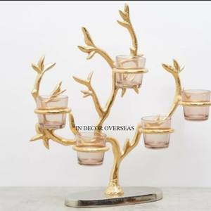 Luxurious Quality Metal High Grade Gold Plated Wedding And Parties Table Centerpieces Decoration <b>Hurricane</b> Candle Holder Supply - Product Image 4