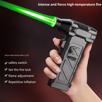 Briquet DEBANG en gros, personnalisable avec logo, torche camouflage, flamme verte coupe-vent, rechargeable au butane, pour l'extérieur
