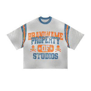 Conjunto de 2 Piezas de Verano para Hombre, Moda Urbana, Tejido Personalizado, 100% Algodón, Secado Rápido, Transpirable, Camisetas Casuales de Alta Calidad - Product Image 5