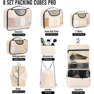 Juego de 8 Cubos de Embalaje para Viaje, Organizadores de Ropa para Maletas, para una Organización Práctica - Product Image 6