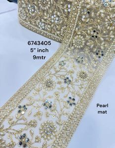 Custom Handmade Beaded Crocheted Sequined Laces Luxury Traditional Eco-Friendly Borders & Trims <b>for</b> Clothing & Home <b>Decor</b> - Product Image 6