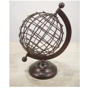Iron Wire Frame World Globe Black Painted For Home Office <b>Table</b> <b>Top</b> <b>Decorative</b> - Product Image 5