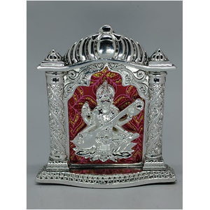 Estatua Sagrada de Ram Darbar, Decoración para Templo en Casa, con el Señor Ram, Lakshman y Hanuman, Acero Inoxidable, Tallada a Mano, para Bodas, Religiosa - Product Image 2