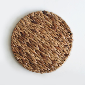 Set de table rond en jacinthe d'eau, tissé, directement du fabricant, pour assiettes et présentoirs - Product Image 4