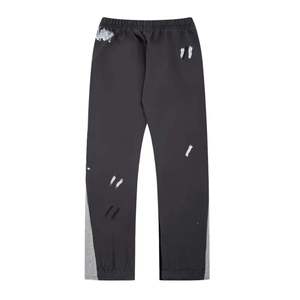 Logotipo personalizado Vintage Stack Pant Flare doble cintura Jogger pantalones desgastados elástico ácido lavado acampanado pantalones de chándal para los hombres - Product Image 1