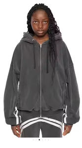 Nouvelle Mode Stripe Graphic Haute Qualité Surdimensionné Homme Sweat À Capuche Punk Hip Hop StreetwearY2K Zip up Hoodie Hommes Vêtements - Product Image 4