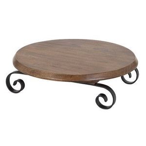 Bandeja rectangular de madera con mango de metal industrial, ideal para accesorios de bar, para servir alimentos y exhibiciones de regalos - Product Image 3