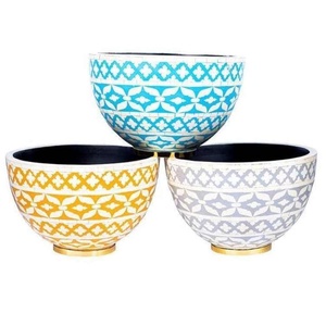 Premium <b>Wooden</b> and Bone Inlay Bowl for Ramadan Use Serve Dates and <b>Ice</b> <b>Cream</b> Desserts in Luxury Sale Bowl for Eid Festivals - Product Image 1