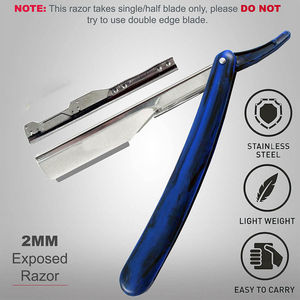 Afeitadora de seguridad tradicional estilo barbero, doble filo, de acero inoxidable súper resistente, no desechable, para hombre, cara/cuerpo/bikini, precio mayorista - Product Image 3