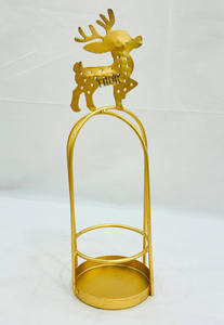 Marais tête de cerf bougeoir en métal pilier rustique pour cheminée manteau Patio mariage ou noël maison accessoire décoratif - Product Image 3