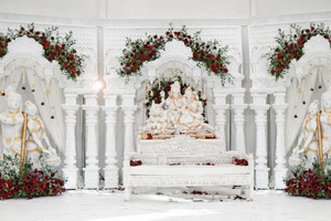 Decoración de Escenario de Boda Estilo Bigote Mughal Dorado, Suministros para Bodas con Temática de Gran Maharajá, Escenario para Temas Personalizados, Venta de Fábrica en EE. UU. - Product Image 4