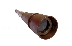 Telescopio náutico, latón coleccionable, cuero marrón náutico y regalo de telescopio con revestimiento antiguo - Product Image 4