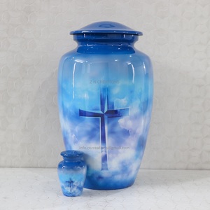 Urna de cenizas de latón y metal tallada personalizada, cruz hecha a mano, imagen grabada, Memorial de cremación directo del fabricante para funerales - Product Image 2