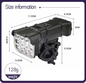 Juego de Luces <span class=keywords><strong>para</strong></span> Bicicleta Portátiles Recargables por USB HOSH |   Luz Delantera y Trasera <span class=keywords><strong>LED</strong></span> <span class=keywords><strong>T6</strong></span> de <span class=keywords><strong>1000LM</strong></span> |   <span class=keywords><strong>Lámpara</strong></span> de Bicicleta <span class=keywords><strong>Impermeable</strong></span> de 6 Modos - Product Image 2