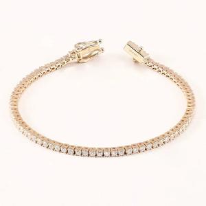 Cadena de tenis de Plata de Ley 925 de la mejor calidad 14K/18K Moissanite Zirconia pulsera elegante estilo tenis brazalete - Product Image 1