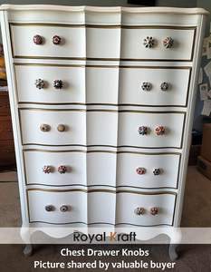 <b>Vintage</b> Hand Painted Ceramic Pull Knobs for Kitchen <b>Cabinet</b>, Door & Drawer, Wardrobe, Cupboard (Set of 10) - Product Image 5