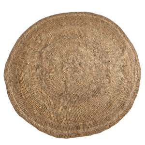 Home Basket Bali Jute <b>Carpet</b> Goni Rapat <b>Round</b> Natural Color - Product Image 1