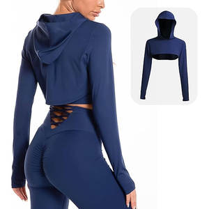 Ensemble de yoga pour femmes en gros, 3 pièces, vêtements de sport, leggings de fitness, veste, séchage rapide, respirant, extensible, taille avant - Product Image 3