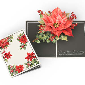 Carte de vœux élégante saisonnière 3D <span class=keywords><strong>pop</strong></span>-up avec fleurs découpées au laser et enveloppe premium pour anniversaire, fête des Mères - Product Image 1