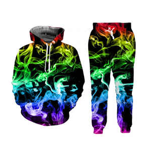 Sublimación 3D Traje de sudor de cuerpo completo Hombres Poliéster Ropa deportiva 2 piezas Ropa Sudadera con capucha Conjunto de chándal - Product Image 4